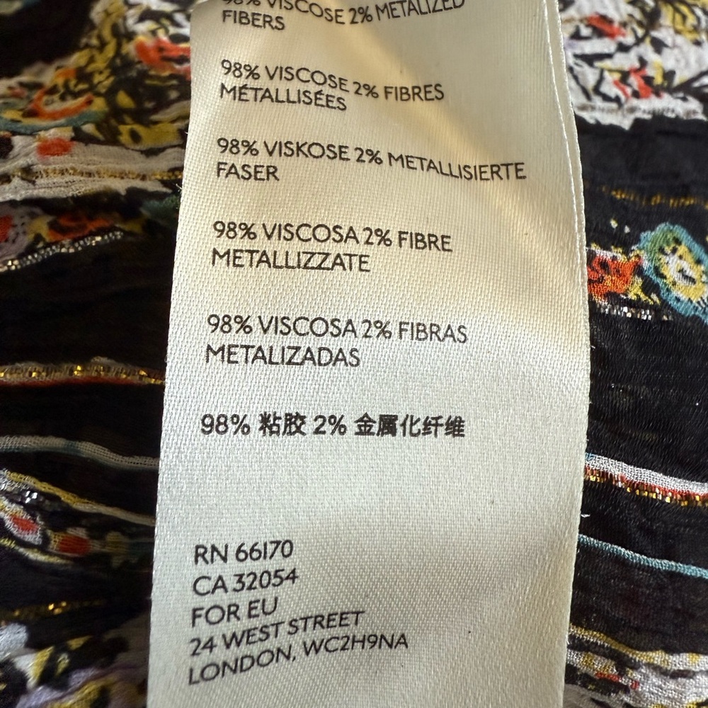 Black And Multicolor Patterned Top - image 8